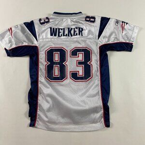 Vintage Wes Welker New England Patriots Football Jersey Boy's Medium Reebok